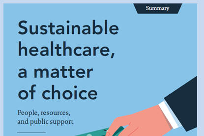 Photo cover summary Sustainable healthcare a matter of choice